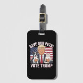 Stem op Trump Red onze huisdieren Katten Honden 20 Bagagelabel (Voorkant (verticaal))