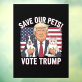 Stem op Trump Red onze huisdieren Katten Honden 20 Raamsticker (Vel 3)
