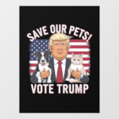 Stem op Trump Red onze huisdieren Katten Honden 20 Raamsticker (Vel)
