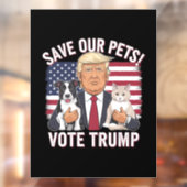 Stem op Trump Red onze huisdieren Katten Honden 20 Raamsticker (Vel 2)