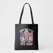 Stem op Trump Red onze huisdieren Katten Honden 20 Tote Bag (Voorkant)