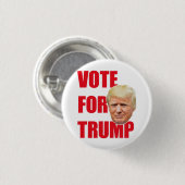 Stem op trump ronde button 3,2 cm (Voorkant /achterkant)