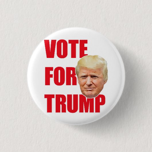 Stem op trump ronde button 3,2 cm (Voorkant)