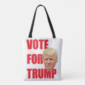 Stem op Trump Tote Bag (Achterkant)