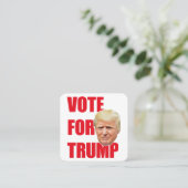Stem op Trump Vierkante Visitekaartje (Staand voorkant)