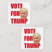 Stem op Trump Vierkante Visitekaartje (Voorkant / Achterkant)