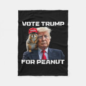 Stem op Trump voor de Peanut Squirrel Fleece Deken (Voorkant)