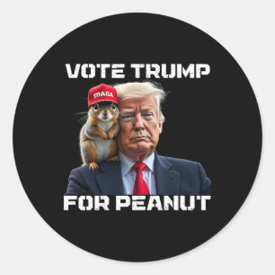 Stem op Trump voor de Peanut Squirrel Ronde Sticker