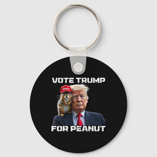 Stem op Trump voor de Peanut Squirrel Sleutelhanger (Voorkant)