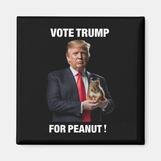 Stem op Trump voor Peanut The Squirrel 3 Magneet (Voorkant)