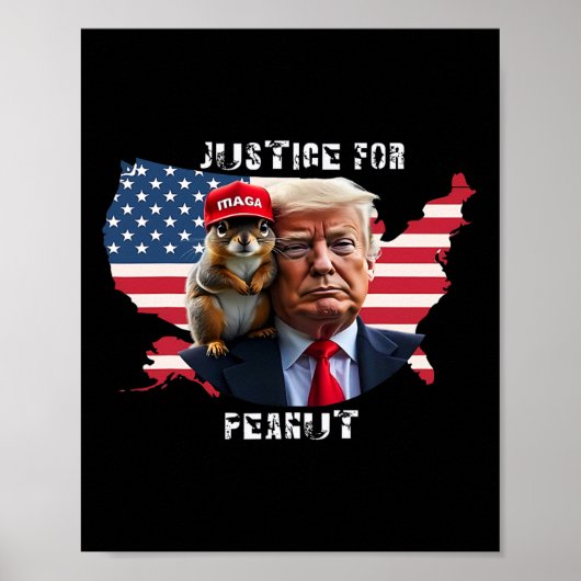 Stem op Trump voor Peanut The Squirrel 4 Poster (Voorkant)