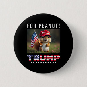 Stem op Trump voor Peanut The Squirrel Trump 2024 Ronde Button 5,7 Cm