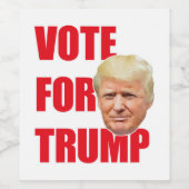 Stem op Trump Wijn Etiket (Enkel label)