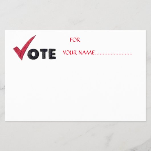 STEM OP UW KANDIDAAT.... FLYER (Voorkant)