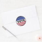 STEM OP UW KANDIDAAT.... RONDE STICKER (Envelop)