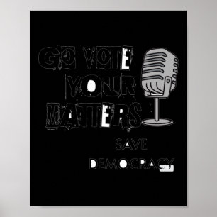 Stem op uw stem om de Sticker van de democratie te Poster