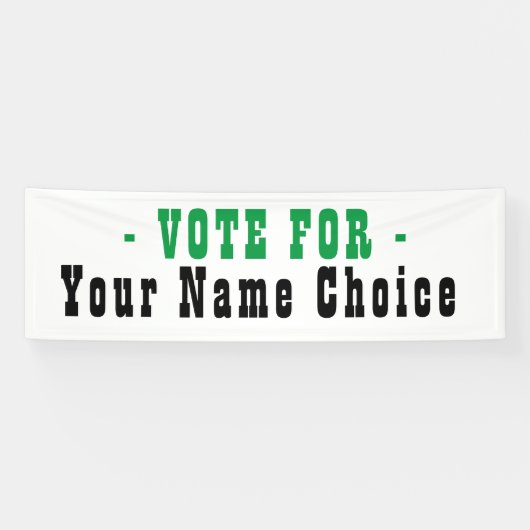 Stem op verkiezingskandidaat banner (Horizontaal)