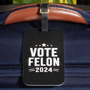 Stem op Veroordeelde Trump 2024 Grappige Verkiezin Bagagelabel