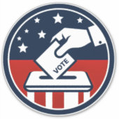 Stem op vinyl Sticker (Voorkant)