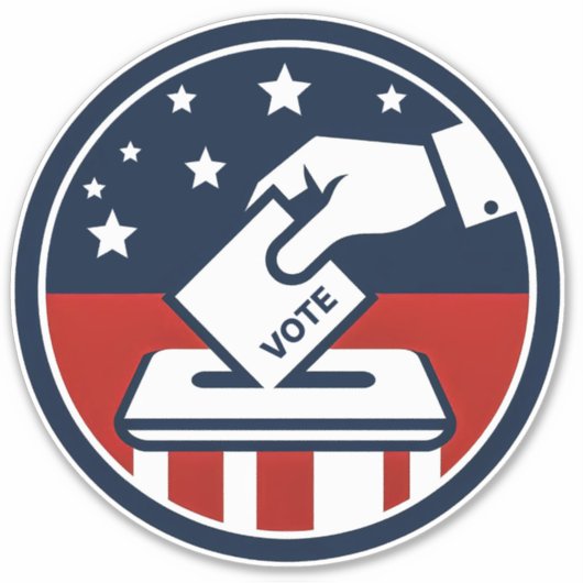 Stem op vinyl Sticker (Voorkant)