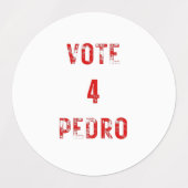 stem Pedro Napoleon grappige verkiezingstekst Labels (Design 1)