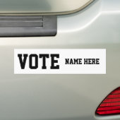 STEM PERSONALISEER NAAM BUMPERSTICKER (Op auto)