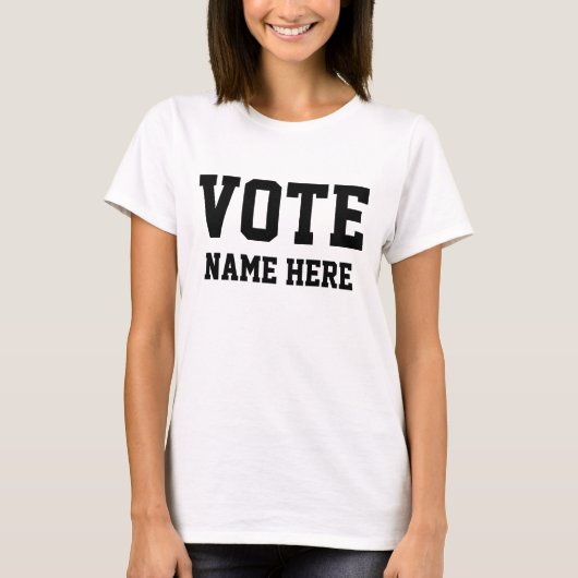 STEM PERSONALISEER NAAM T-SHIRT (Voorkant)