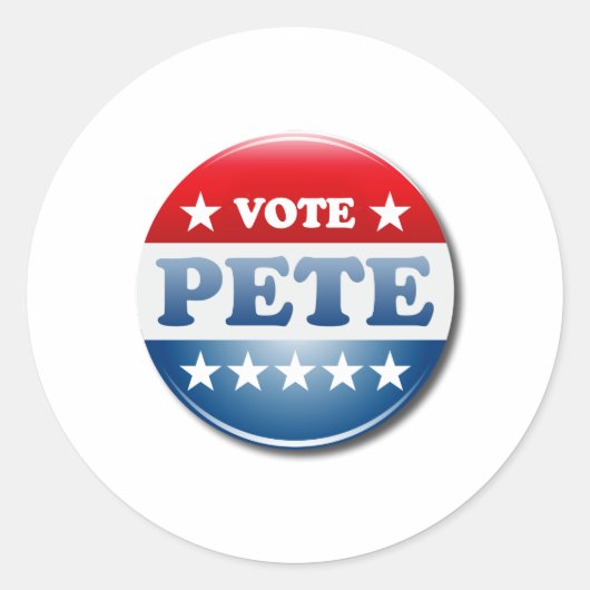 Stem Pete 2020 Ronde Sticker (Voorkant)