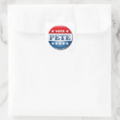 Stem Pete 2020 Vierkante Sticker (Tas)