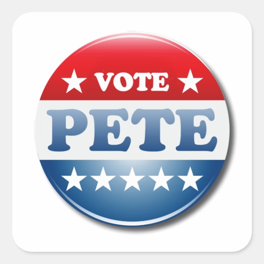 Stem Pete 2020 Vierkante Sticker (Voorkant)