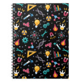 STEM-pictogrammenpatroon: wetenschap, techniek, en Notitieboek (Voorkant)