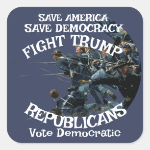 Stem Politiek Patriottisch Trump Republikeinse Par Vierkante Sticker