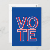 Stem politieke campagne merchandise briefkaart (Voorkant / Achterkant)