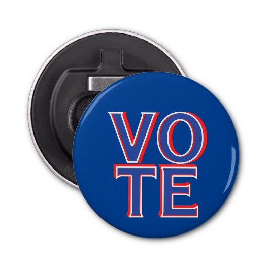 Stem politieke campagne merchandise button flesopener (Voorkant)