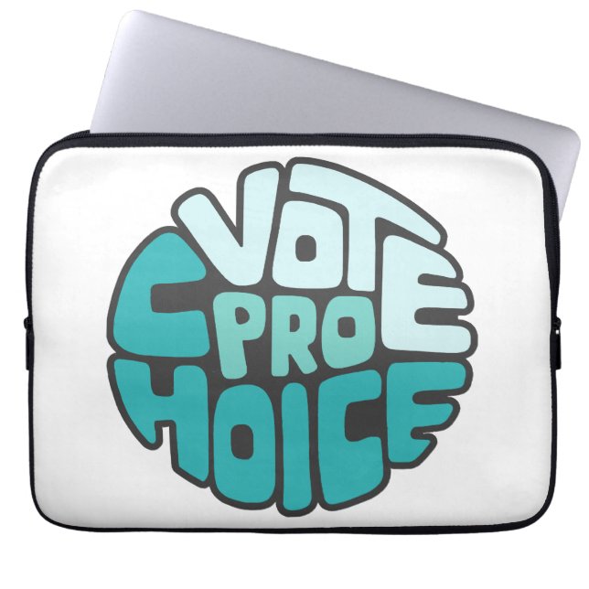 Stem Pro Keuze Woord Kunst Laptop Sleeve (Voorkant)