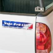 Stem pro-life, conservatief patriottisch bumpersticker (Op Truck)