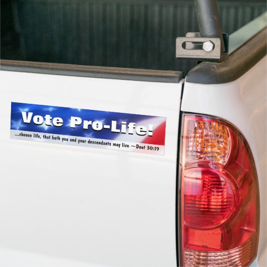 Stem pro-life, conservatief patriottisch bumpersticker (Op Truck)
