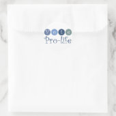 Stem pro-life ronde sticker (Tas)