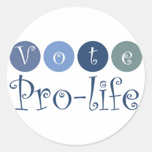 Stem pro-life ronde sticker