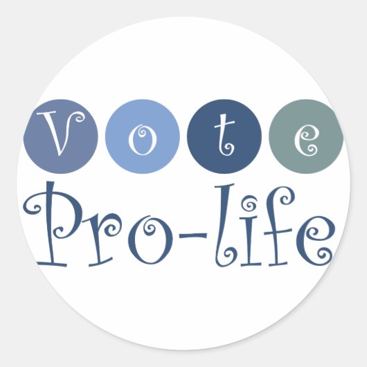Stem pro-life ronde sticker (Voorkant)