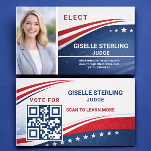 Stem QR-code foto voor verkiezingscampagne van rec Visitekaartje