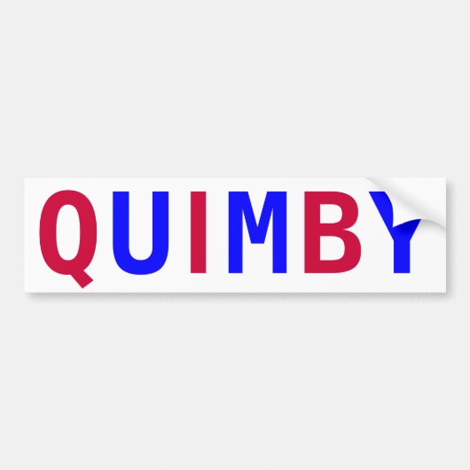 Stem Quimby voor burgemeester Bumpersticker (Voorkant)