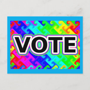STEM (Regenboog Golf) Briefkaart