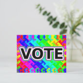 STEM (Regenboog Golfslag Achtergrond) Briefkaart (Staand voorkant)