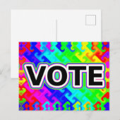 STEM (Regenboog Golfslag Achtergrond) Briefkaart (Voorkant / Achterkant)