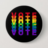 STEM Regenboog Letters Ronde Button 7,6 Cm (Voorkant)