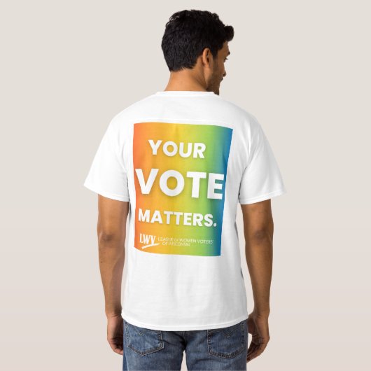 STEM Regenboog Mannen Shirt (Achterkant volledig)