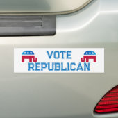 Stem Republikein met Olifanten Bumpersticker (Op auto)