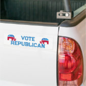 Stem Republikein met Olifanten Bumpersticker (Op Truck)