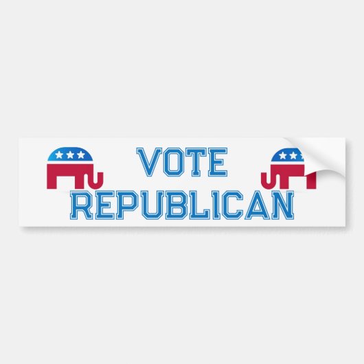 Stem Republikein met Olifanten Bumpersticker (Voorkant)